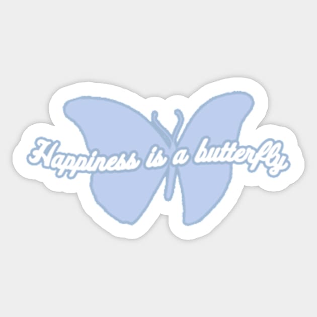 Happiness is a butterfly - Lana Del Rey Sticker by Erin Smart